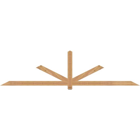 Ekena Millwork Kennewick Timber Gable Bracket, Western Red Cedar, 108"W x 27"H x 1 1/2"D x 3 1/2"F, 6/12 Pitch GBW108X27X0204KEN00SWR